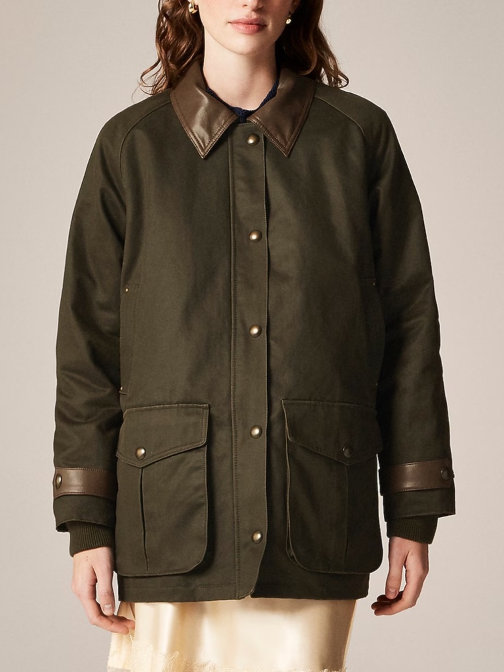 J crew Broken-in Barn Jacket™ with faux-leather collar - Picture 2 of 5